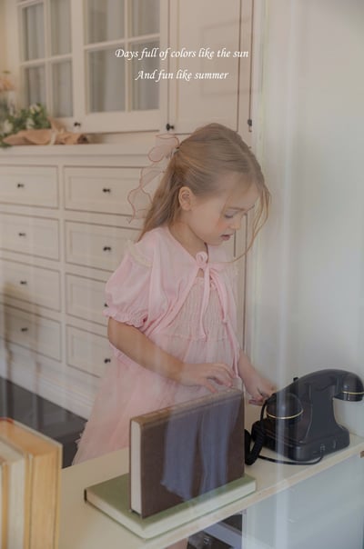 M-KIDS10｜(65-115cm) 短袖開襟綁帶外套9