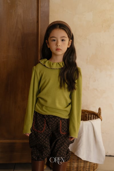 OREN37｜(85-120cm) 荷葉滾邊上衣10