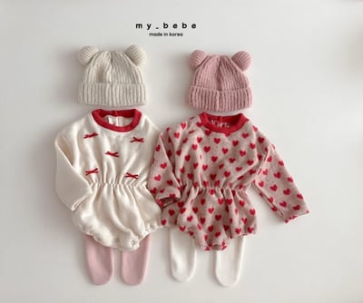 my_bebe21｜(-6m-12m-) 刷毛束腰印花包屁衣3