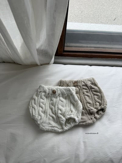 Bloom.b30｜(0m-24m) 麻花針織燈籠褲6