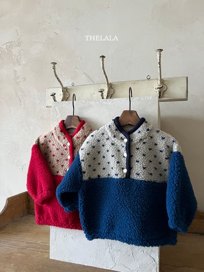 thelala41｜ (1y-6y) 波點撞色毛毛上衣5