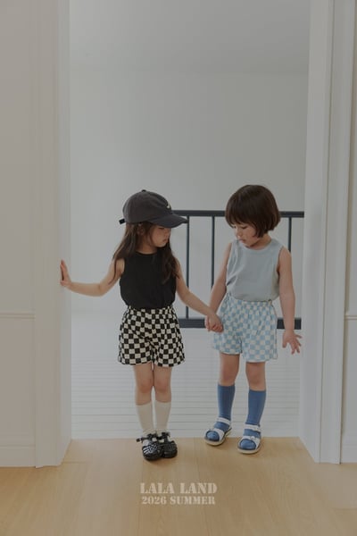 lala land69｜(75-120cm) 3色經典棋盤格紋短褲16