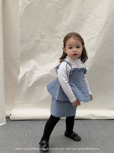 JE 389｜(73-100cm)  細肩絎縫線套裝裙15