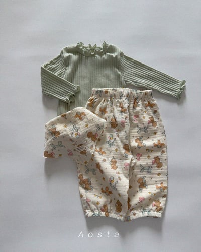 AOSTA04｜(6m-5y) 木耳邊碎花素面上衣22