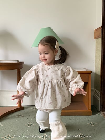 JE 651｜(73-100cm)  小花蕾絲包屁套裝9