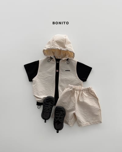 Bonito02｜(75cm-125cm) 2色帥氣連帽拉鍊背心9