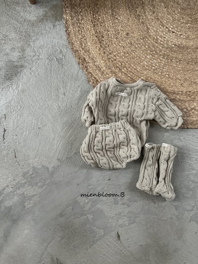 Bloom.b32｜(0m-24m) 麻花針織腳套6