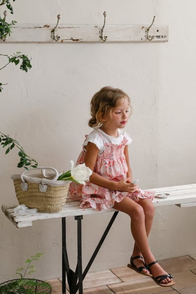 FLO22｜(75-140) 碎花細肩娃娃衣5