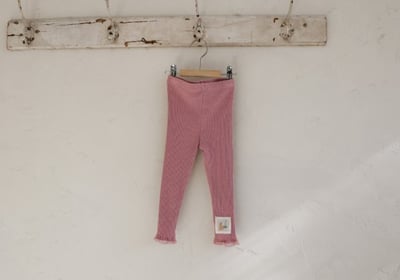 FLO58｜(75-140) 3色小兔花布蕾絲邊緊身褲15