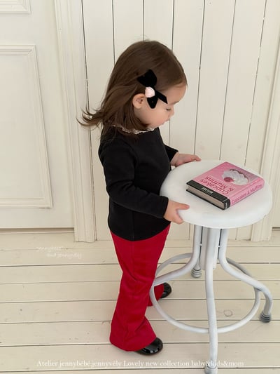 JE 424｜(80-110cm)  絨毛小喇叭長褲11