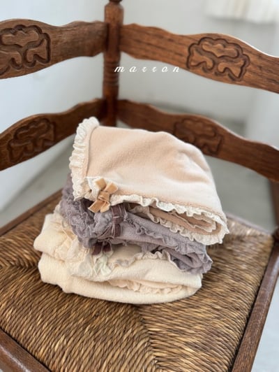 Marron 22｜(1y-6y) 刷毛蕾絲花邊長褲11