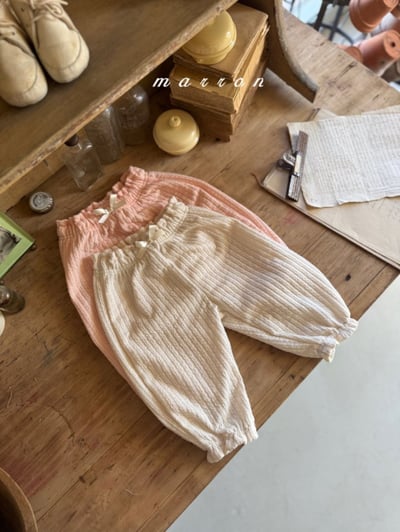 Marron18｜(1y-6y) 麻花針織縮口褲3