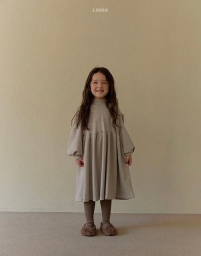 Lindo69｜(80cm-125cm) 高領條紋洋裝14