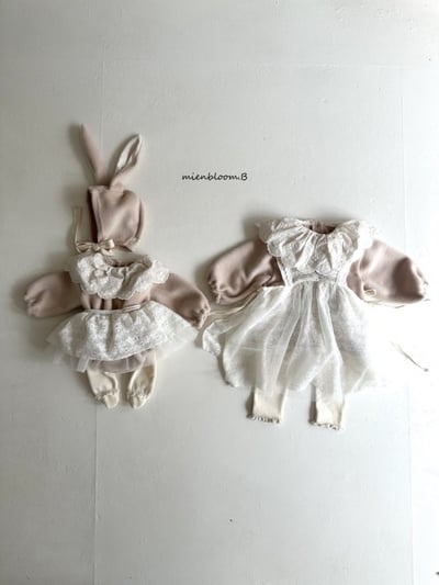 Bloom.b15｜(0m-24m) 刷毛兔子綁帶帽9