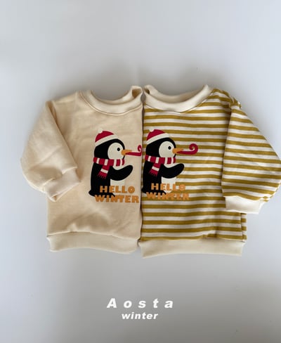 AOSTA44｜(6m-5y) 企鵝印花休閒上衣1