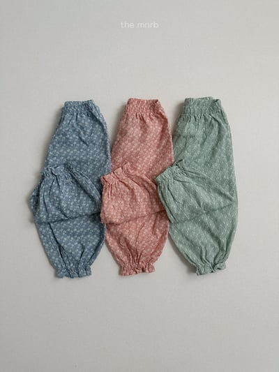 MiniRobe04｜(70-110) 雪花印花縮口長褲7