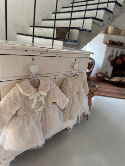 Marron 06｜(1y-6y) 法式玫瑰薄紗厚大衣外套(絎縫/刷毛)12