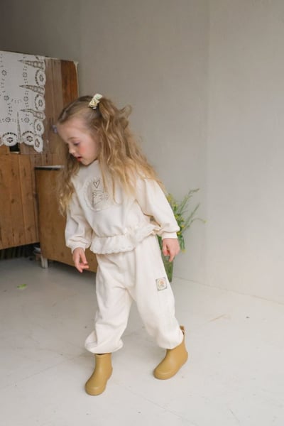 FLO45｜(75-140) 2色滾邊蕾絲縮口褲13