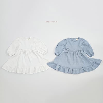bebe nine01 (65-115) 2色簡約綁帶洋裝12