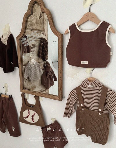 AOSTA70｜(6m-5y) 毛呢滾邊背心11