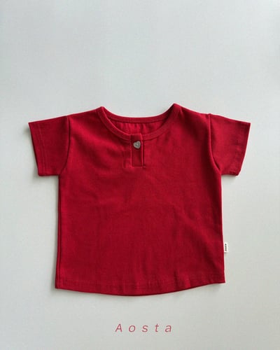 AOSTA51｜(6m-5y) 心形鈕釦素色上衣4