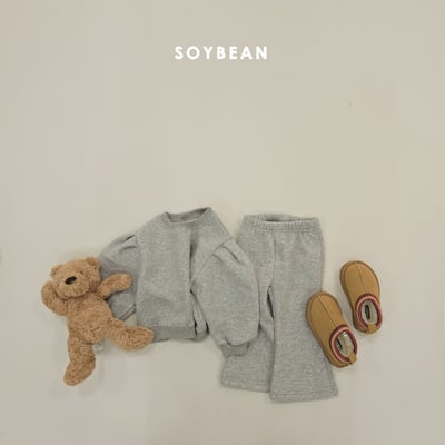 Soybean08｜(75cm-118cm) 公主袖喇叭褲內刷毛套裝18