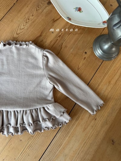 Marron 04｜(1y-6y) 荷葉裙擺捲邊上衣8