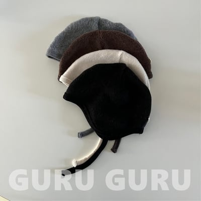 GURU GURU06｜(6m-24m) 4色磨毛綁帶帽1