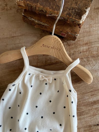 Anne Shirley23｜(3m-24m) 2色細肩碎花/波點蕾絲背心7