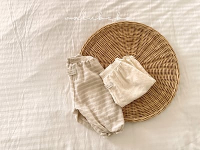 Valubebe18｜(65-90) 條紋縮口棉褲9