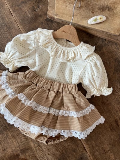 Anne Shirley19｜(3m-22m) 2色格紋蕾絲邊層次包屁裙13
