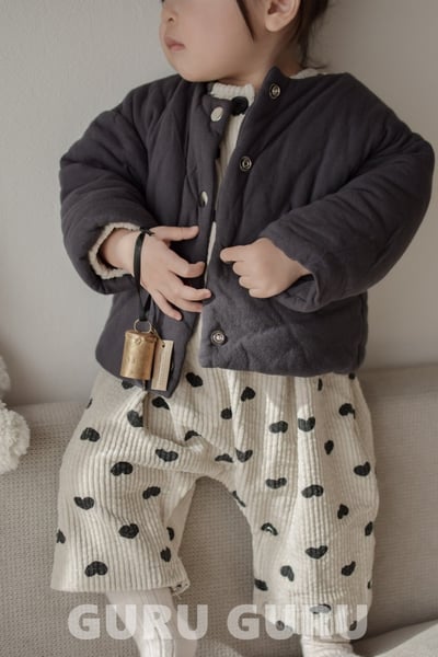 GURU GURU26｜(6m-24m) 2色愛心/波點燈芯絨連身衣14