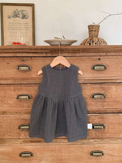 JE608｜(80cm-110cm) 學院素面背心洋裝/花邊領上衣7