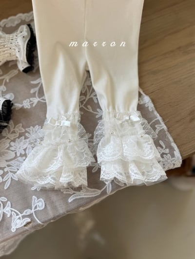 Marron51｜(1y-6y) 蕾絲喇叭緊身褲9