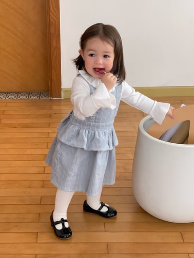 JE637｜(73cm-110cm) 麻花和葉背心洋裝/喇叭袖上衣6