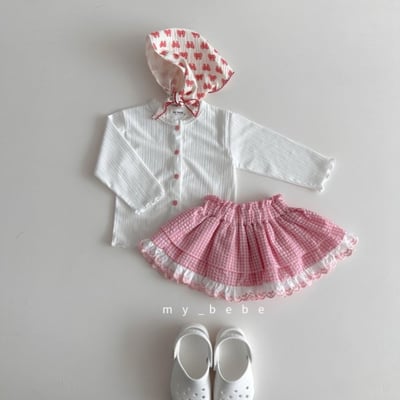 my_bebe32｜(80-120cm) 褶皺捲邊開襟外套5