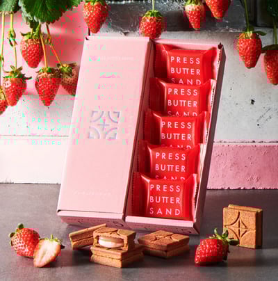 PRESS BUTTER SAND 限定草莓焦糖奶油夾心餅乾2