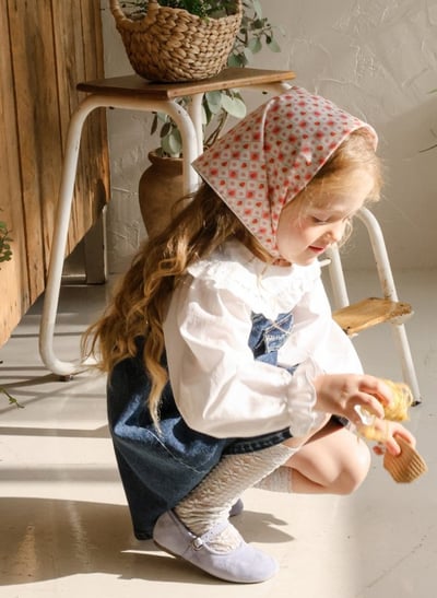 FLO01｜(free) 9色法式鄉村頭巾圍巾10