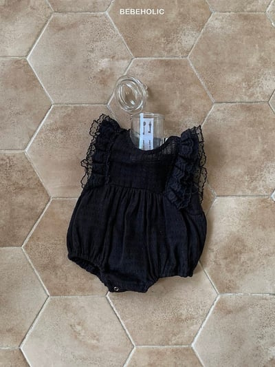 Bebe holic26｜(3m-18m) 蕾絲邊袖連身服10