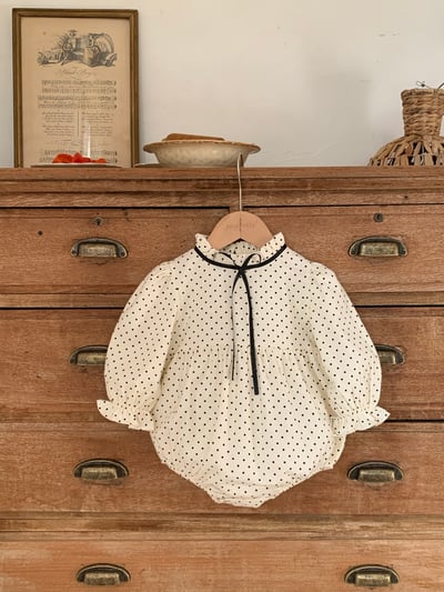 JE600｜(66cm-90cm) 波點緞帶包屁衣20