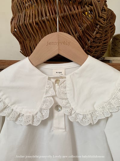 JE562｜(73-100cm) 蕾絲大翻領襯衫/格紋(可拆)吊帶包屁裙4