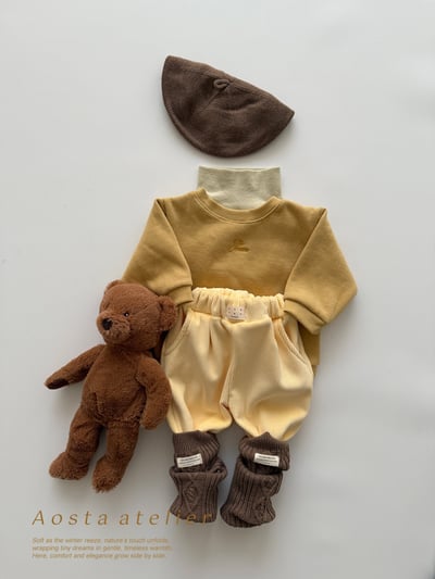 AOSTA46｜(6m-5y) 絲絨休閒縮口褲15