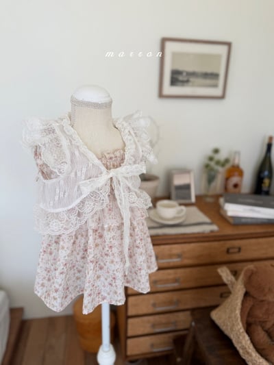 Marron51｜(1y-6y) 夏日碎花薄紗洋裝5