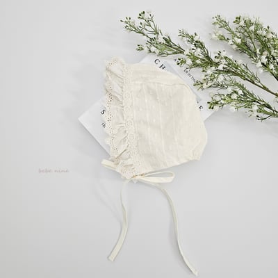 bebe nine18 (free) 1色荷葉花邊綁帶帽15