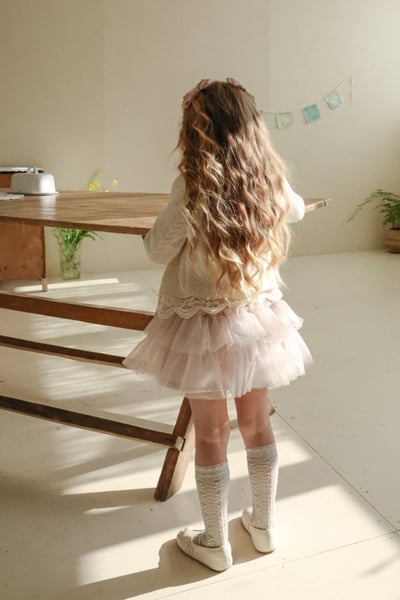 FLO54｜(75-140) 2色針織蕾絲滾邊開襟外套17