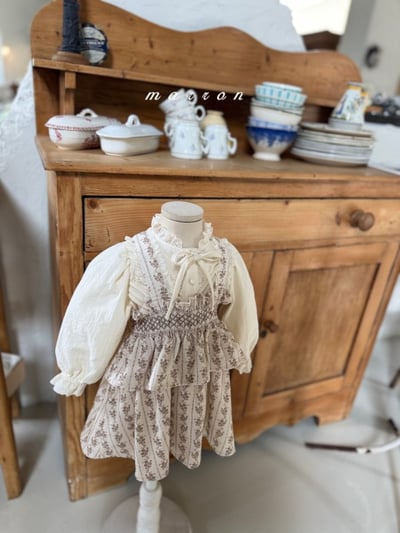 Marron 31｜(1y-6y) 法式古典蕾絲緞帶襯衫11