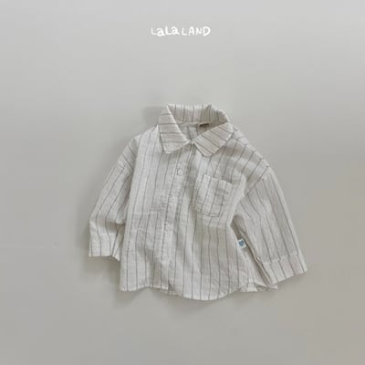 lala land50｜(75-120cm) 2色亞麻條紋襯衫18