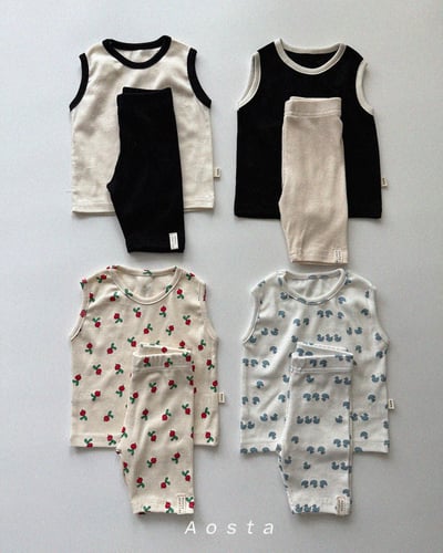 AOSTA48｜(6m-5y) 4款羅紋無袖背心4