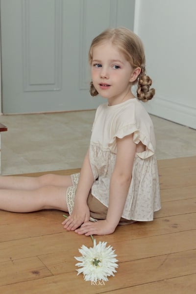 ROA20｜(6m-18m) 2色荷葉袖碎花上衣15