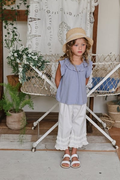 FLO36｜(75-140) 蕾絲花邊層次長褲9